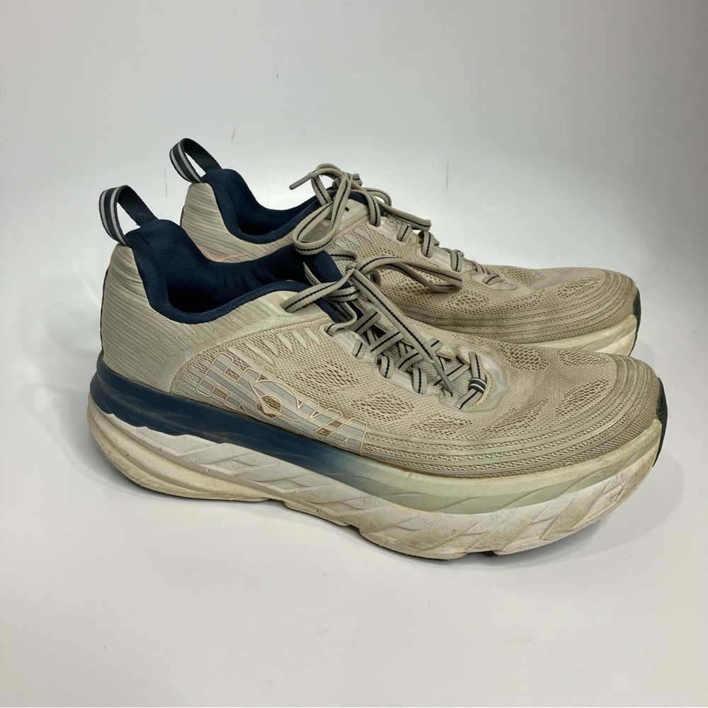 Hoka one one Blondi 6 sneakers size 10 light gray‎ and blue